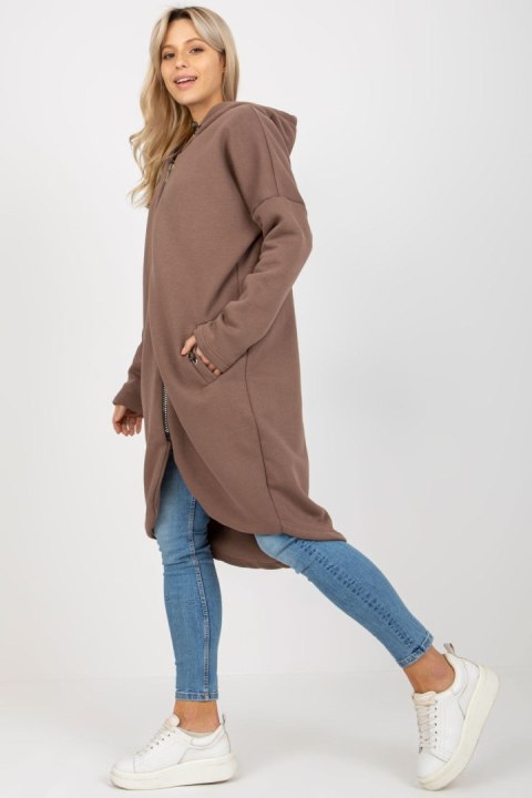 Bluza Damska Model RV-BL-4858-1.99P Brown - Rue Paris Bluza Damska Model RV-BL-4858-1.99P Brown - Rue Paris