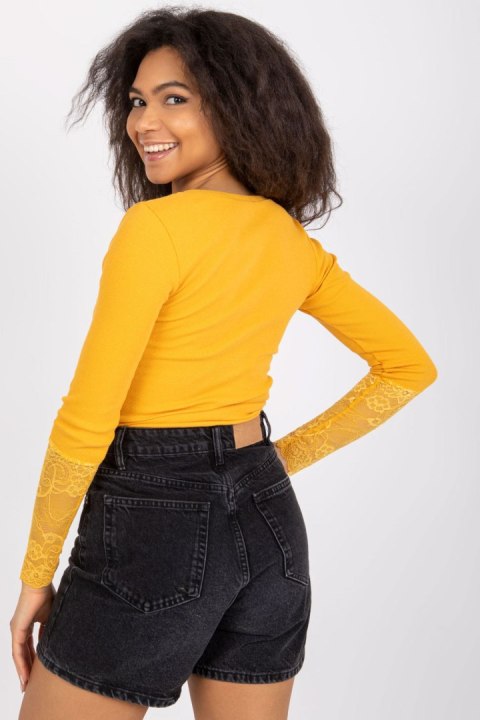 Bluzka Model RV-BZ-7532.29 Light Orange - Rue Paris Bluzka Model RV-BZ-7532.29 Light Orange - Rue Paris