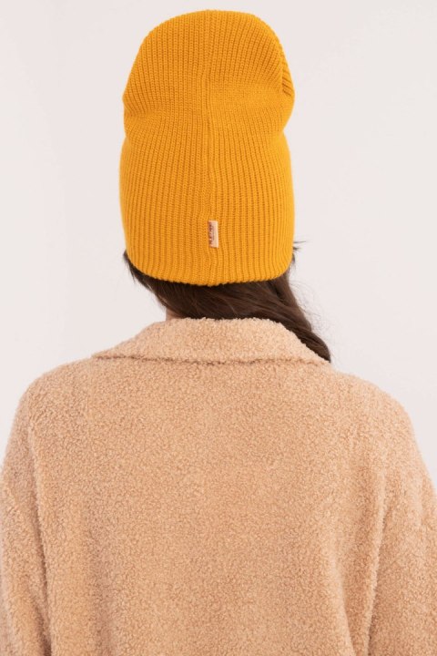 Czapka Model JK-CZ-50.25 Dark Yellow - Rue Paris Czapka Model JK-CZ-50.25 Dark Yellow - Rue Paris