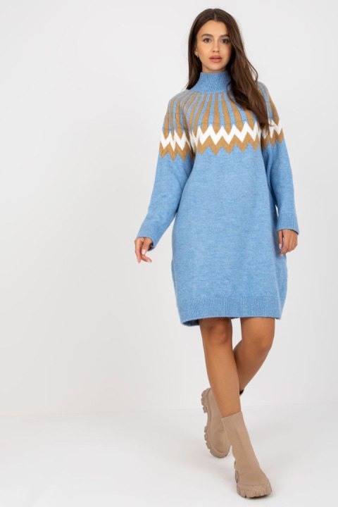 Sukienka Model LC-SK-0098.37X Blue - Rue Paris Sukienka Model LC-SK-0098.37X Blue - Rue Paris