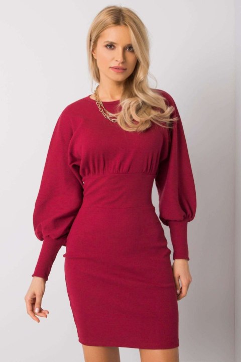 Sukienka Model RV-SK-6079.65 Bordo - Rue Paris Sukienka Model RV-SK-6079.65 Bordo - Rue Paris