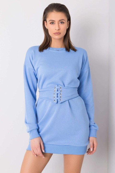 Sukienka Model RV-SK-6179.09 Blue - Rue Paris Sukienka Model RV-SK-6179.09 Blue - Rue Paris