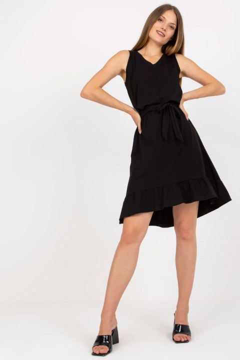 Sukienka Model RV-SK-8049.64 Black - Rue Paris Sukienka Model RV-SK-8049.64 Black - Rue Paris