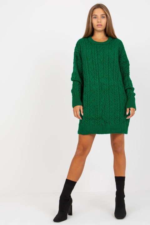Sweter Damski Model LC-SW-8010.22P Green - Rue Paris Sweter Damski Model LC-SW-8010.22P Green - Rue Paris