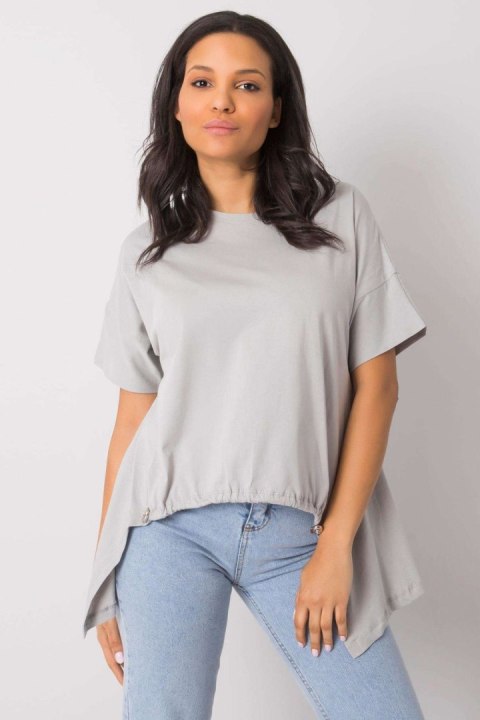 T-shirt Damski Model 157-TS-4380.86 Light Grey - Rue Paris T-shirt Damski Model 157-TS-4380.86 Light Grey - Rue Paris