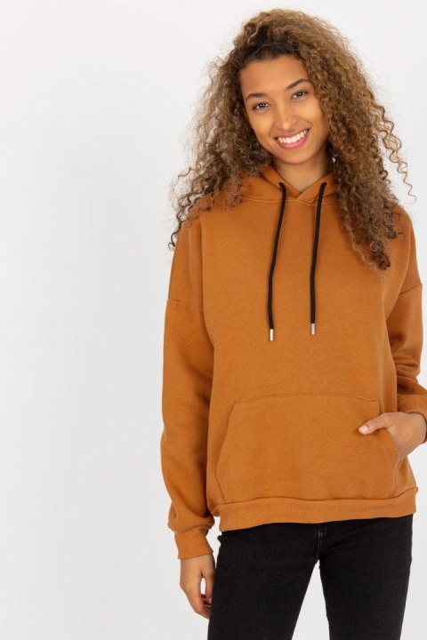 Bluza Damska Model AP-BL-AP-3002.09 Light Brown - Rue Paris Bluza Damska Model AP-BL-AP-3002.09 Light Brown - Rue Paris