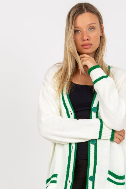 Sweter Kardigan Model LC-SW-0333.06X Ecru - Rue Paris Sweter Kardigan Model LC-SW-0333.06X Ecru - Rue Paris