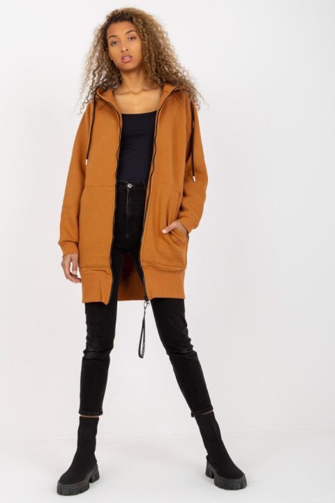 Bluza Damska Model AP-BL-AP-3004.32 Light Brown - Rue Paris Bluza Damska Model AP-BL-AP-3004.32 Light Brown - Rue Paris