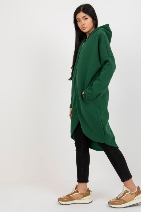 Bluza Damska Model RV-BL-4858-1.99P Dark Green - Rue Paris Bluza Damska Model RV-BL-4858-1.99P Dark Green - Rue Paris