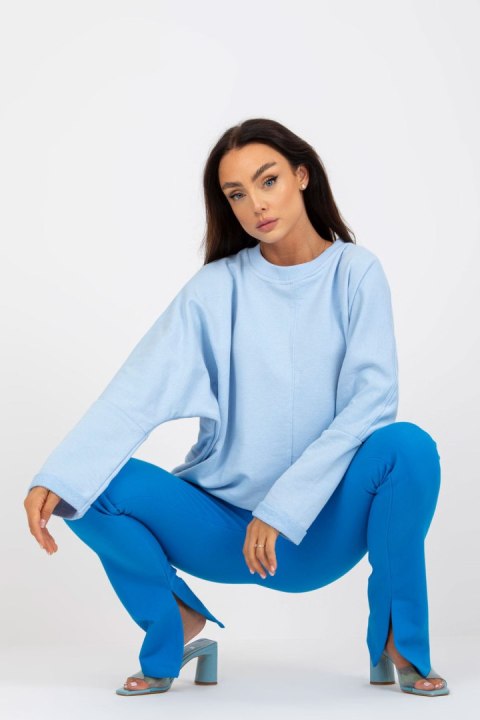 Bluza Damska Model RV-BL-8080.56 Light Blue - Rue Paris Bluza Damska Model RV-BL-8080.56 Light Blue - Rue Paris