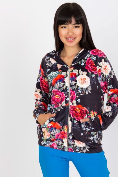 Bluza Damska Model RV-BL-8143.83P Black/Red - Rue Paris Bluza Damska Model RV-BL-8143.83P Black/Red - Rue Paris