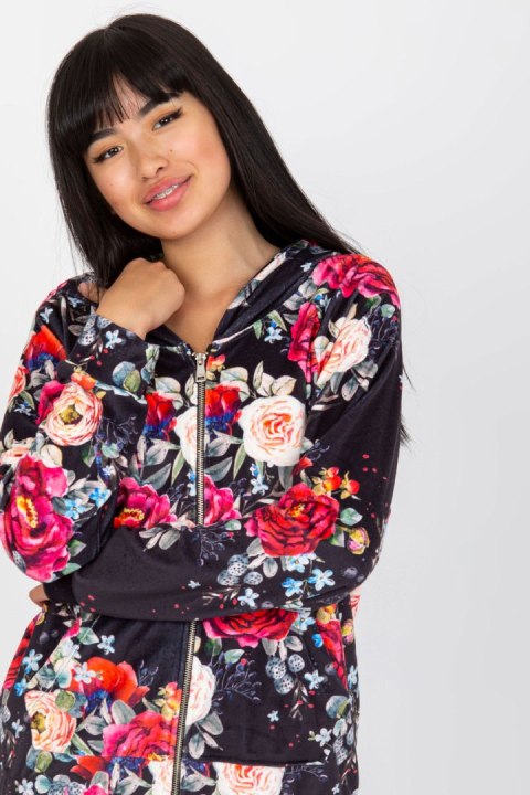 Bluza Damska Model RV-BL-8143.83P Black/Red - Rue Paris Bluza Damska Model RV-BL-8143.83P Black/Red - Rue Paris