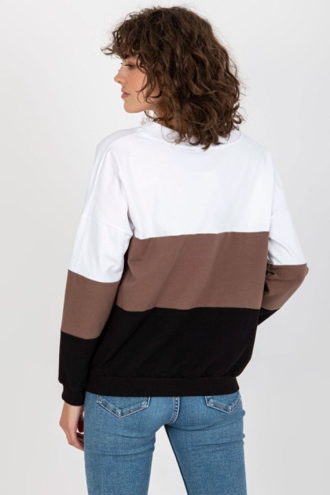 Bluza Damska Model RV-BL-8328.72 White/Black - Rue Paris Bluza Damska Model RV-BL-8328.72 White/Black - Rue Paris
