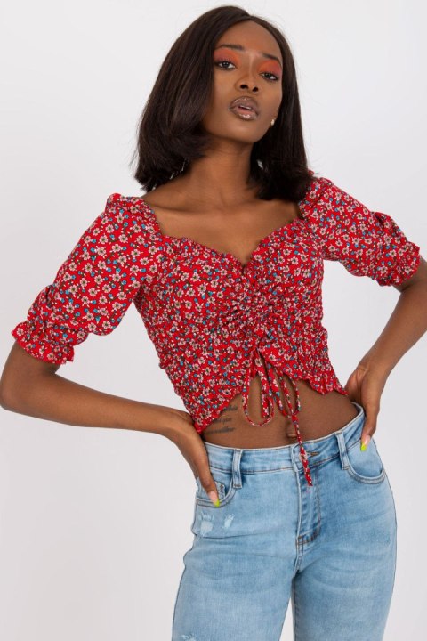 Bluzka Model RO-BZ-2516-13.11 Red - Rue Paris Bluzka Model RO-BZ-2516-13.11 Red - Rue Paris