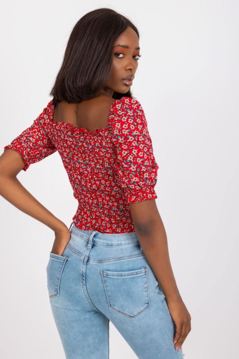 Bluzka Model RO-BZ-2516-13.11 Red - Rue Paris Bluzka Model RO-BZ-2516-13.11 Red - Rue Paris
