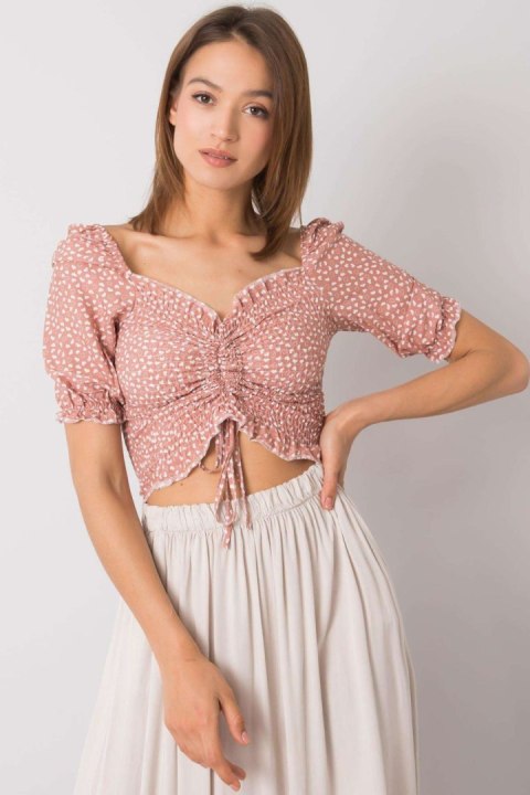 Bluzka Model RO-BZ-2516-6.79P Dark Pink - Rue Paris Bluzka Model RO-BZ-2516-6.79P Dark Pink - Rue Paris