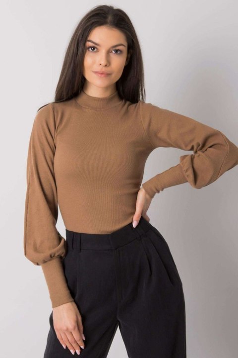 Bluzka Model RV-BZ-5223.15 Light Brown - Rue Paris Bluzka Model RV-BZ-5223.15 Light Brown - Rue Paris