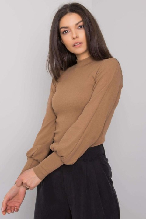 Bluzka Model RV-BZ-5223.15 Light Brown - Rue Paris Bluzka Model RV-BZ-5223.15 Light Brown - Rue Paris