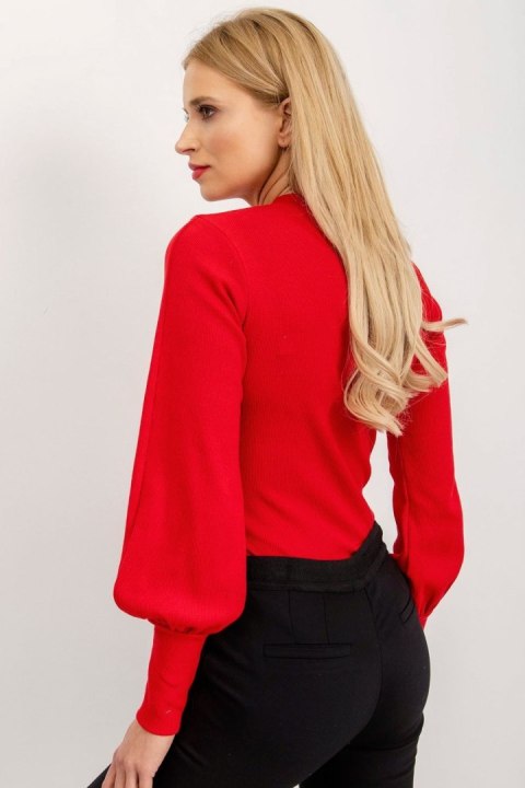 Bluzka Model RV-BZ-5223.15 Red - Rue Paris Bluzka Model RV-BZ-5223.15 Red - Rue Paris