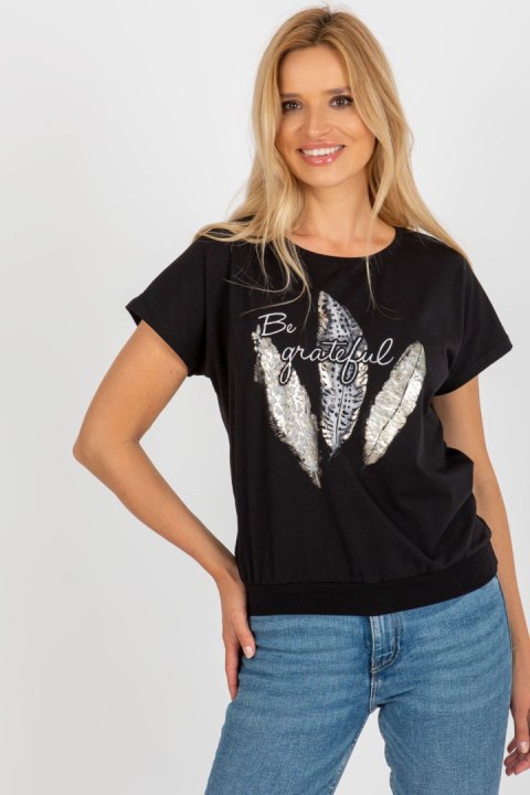 Bluzka Model RV-BZ-8921.66 Black - Rue Paris Bluzka Model RV-BZ-8921.66 Black - Rue Paris