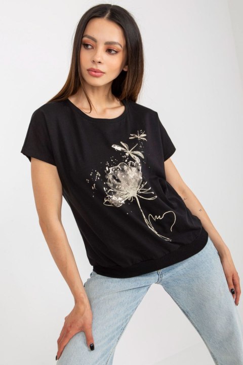 Bluzka Model RV-BZ-8947.76 Black - Rue Paris Bluzka Model RV-BZ-8947.76 Black - Rue Paris