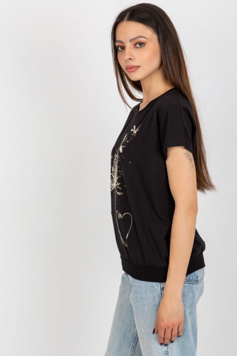 Bluzka Model RV-BZ-8947.76 Black - Rue Paris Bluzka Model RV-BZ-8947.76 Black - Rue Paris