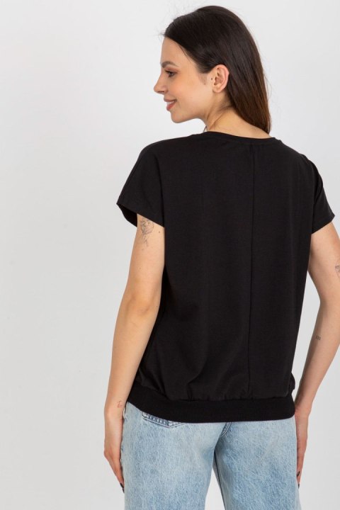 Bluzka Model RV-BZ-8947.76 Black - Rue Paris Bluzka Model RV-BZ-8947.76 Black - Rue Paris