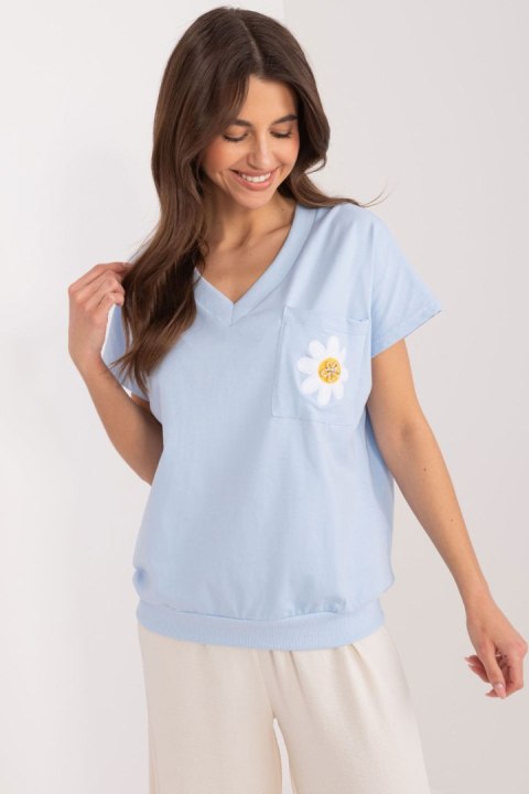 Bluzka Model RV-BZ-9626.28 Light Blue - Rue Paris Bluzka Model RV-BZ-9626.28 Light Blue - Rue Paris