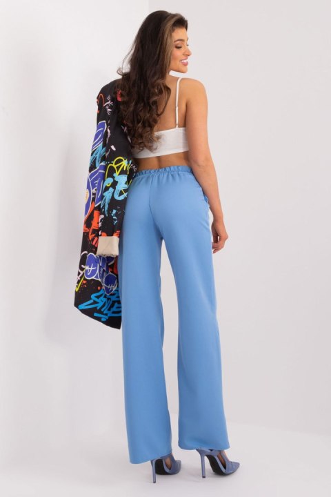 Spodnie Damskie Model WN-SP-8247.65 Blue - Rue Paris Spodnie Damskie Model WN-SP-8247.65 Blue - Rue Paris