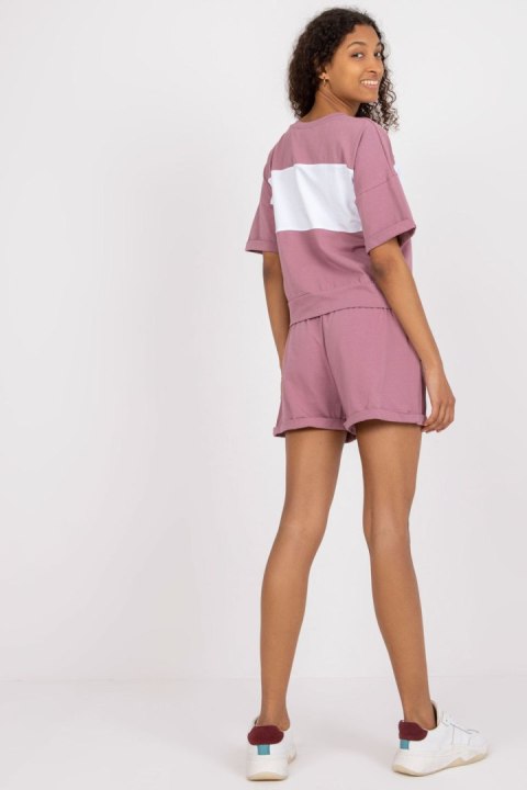 Spodnie Komplet Model RV-KMPL-7929.26X Dark Pink - Rue Paris Spodnie Komplet Model RV-KMPL-7929.26X Dark Pink - Rue Paris