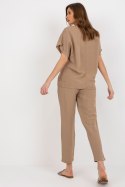 Spodnie Komplet Model WN-KMPL-VE41/42.68P Dark Beige - Rue Paris