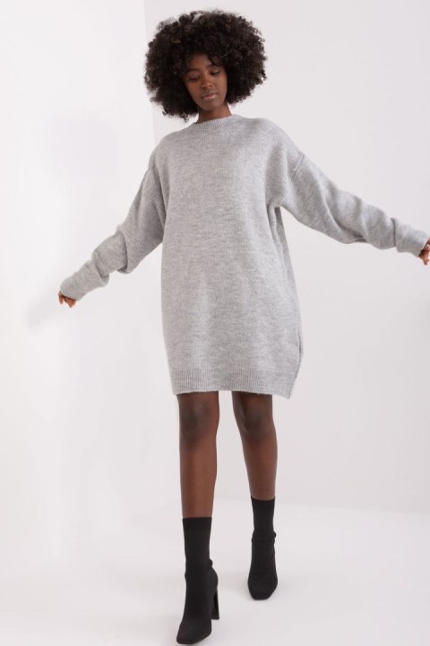 Sukienka Model LC-SK-0568.01P Grey - Rue Paris Sukienka Model LC-SK-0568.01P Grey - Rue Paris