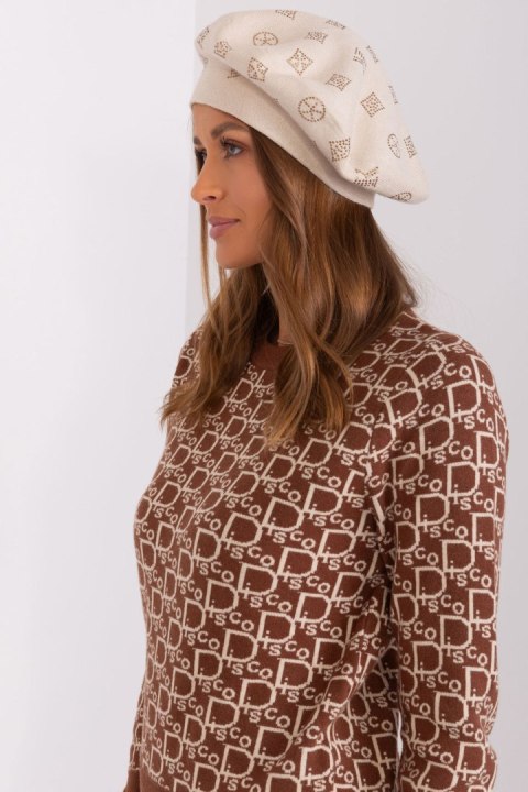 Beret Model AT-CZ-2318.26 Light Beige - AT Beret Model AT-CZ-2318.26 Light Beige - AT