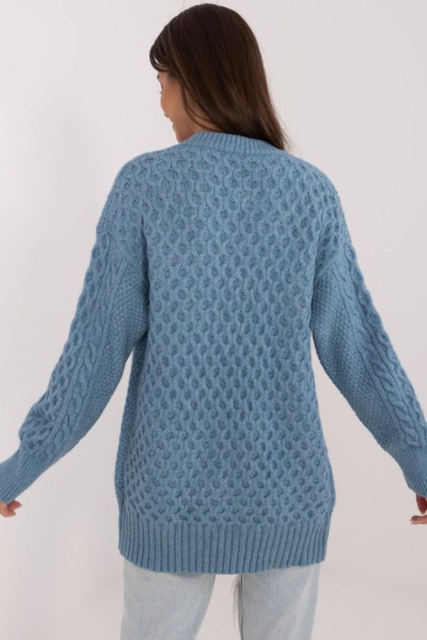 Sweter Damski Model AT-SW-23525.21 Blue - AT Sweter Damski Model AT-SW-23525.21 Blue - AT