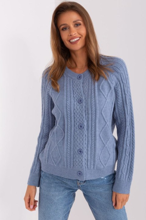 Sweter Damski Model AT-SW-2346-2.99P Dirty Blue - AT Sweter Damski Model AT-SW-2346-2.99P Dirty Blue - AT