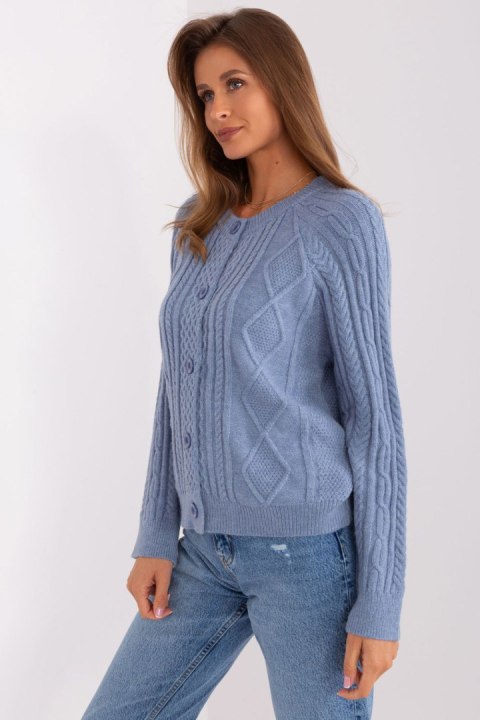 Sweter Damski Model AT-SW-2346-2.99P Dirty Blue - AT Sweter Damski Model AT-SW-2346-2.99P Dirty Blue - AT