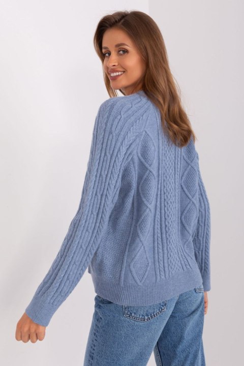 Sweter Damski Model AT-SW-2346-2.99P Dirty Blue - AT Sweter Damski Model AT-SW-2346-2.99P Dirty Blue - AT