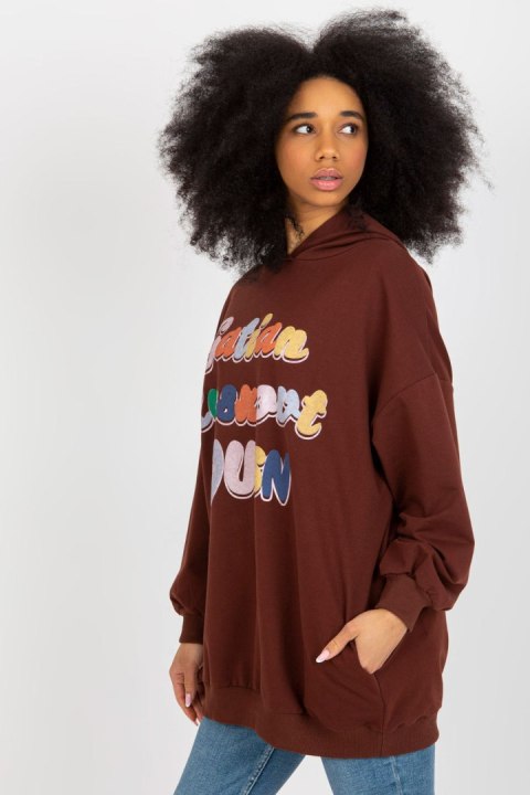 Bluza Damska Model FA-BL-8117.48 Dark Brown - Fancy Bluza Damska Model FA-BL-8117.48 Dark Brown - Fancy
