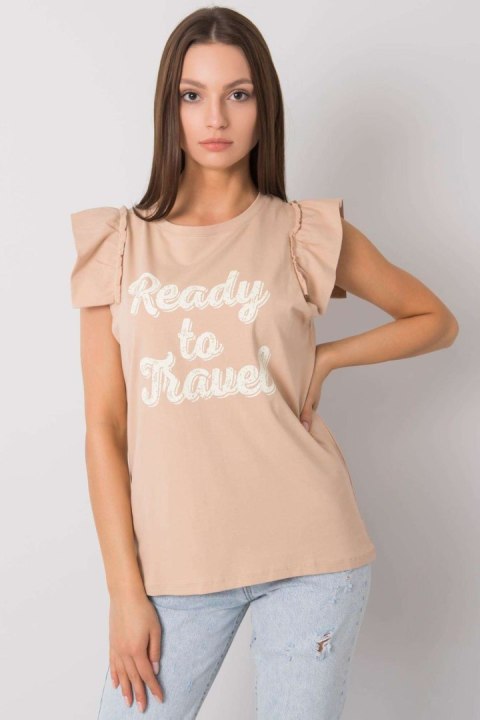 Bluzka Model FA-BZ-7191.10P Beige - Fancy Bluzka Model FA-BZ-7191.10P Beige - Fancy