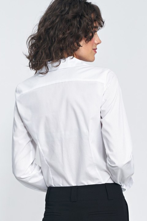 Elegancka biała koszula K71 White - Nife Elegancka biała koszula K71 White - Nife