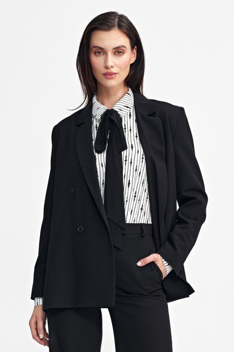 Marynarka oversize dwurzędowa Z69 Black - Nife Marynarka oversize dwurzędowa Z69 Black - Nife