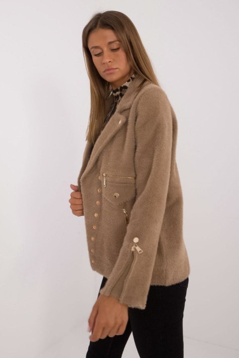Kurtka Damska Model MBM-KR-250.77 Dark Beige - MBM Kurtka Damska Model MBM-KR-250.77 Dark Beige - MBM