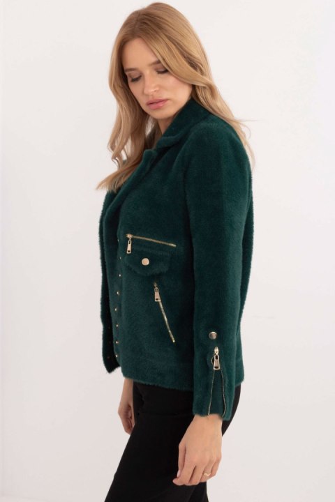 Kurtka Damska Model MBM-KR-250.77 Dark Green - MBM Kurtka Damska Model MBM-KR-250.77 Dark Green - MBM