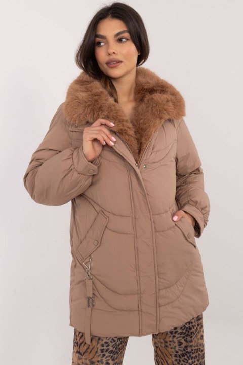 Kurtka Damska Model MBM-KR-2686.50P Light Brown - MBM Kurtka Damska Model MBM-KR-2686.50P Light Brown - MBM