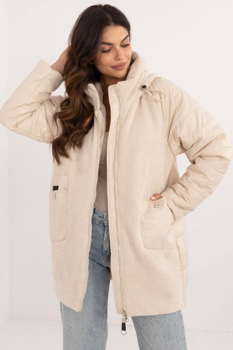 Kurtka Damska Model MBM-KR-F-23301.84 Light Beige - MBM Kurtka Damska Model MBM-KR-F-23301.84 Light Beige - MBM