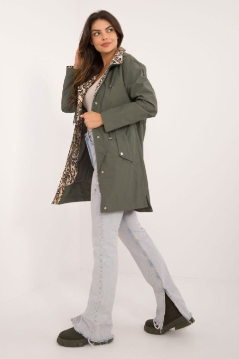 Kurtka Damska Model MBM-KR-FH-117.25 Khaki - MBM Kurtka Damska Model MBM-KR-FH-117.25 Khaki - MBM