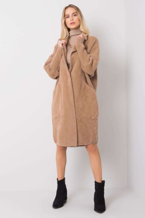 Płaszcz Damska Model MBM-PL-1521.97P Dark Beige - MBM Płaszcz Damska Model MBM-PL-1521.97P Dark Beige - MBM