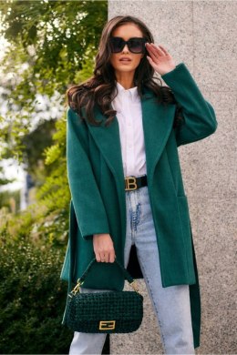 Płaszcz Damski Model BUT PLA0027 Bottle Green - Roco Fashion