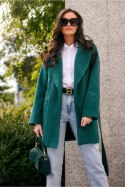 Płaszcz Damski Model BUT PLA0027 Bottle Green - Roco Fashion