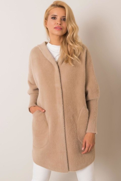 Płaszcz Damski Model MBM-PL-1518.95P Beige - MBM Płaszcz Damski Model MBM-PL-1518.95P Beige - MBM